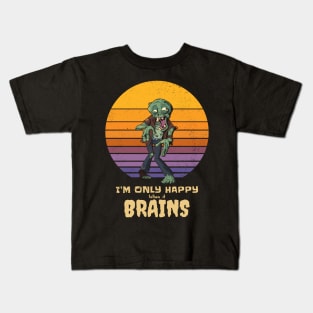 Halloween Zombie funny Brains Kids T-Shirt